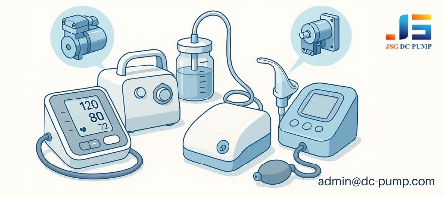 Selection of medical equipment featuring diaphragm pumps