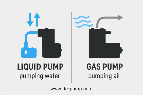 Comparison graphic of liquid vs. gas pump internal mechanisms