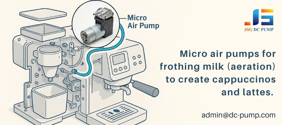 Exploded view of an appliance showing a micro air pump