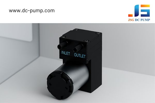 Micro gas pump connected to a gas line in an analytical setup