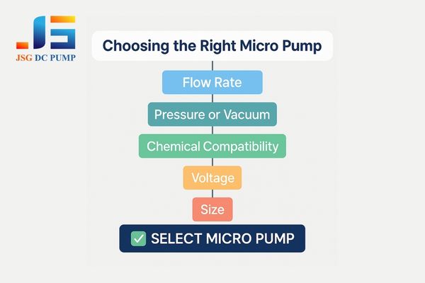 Decision tree or checklist for selecting micro pumps