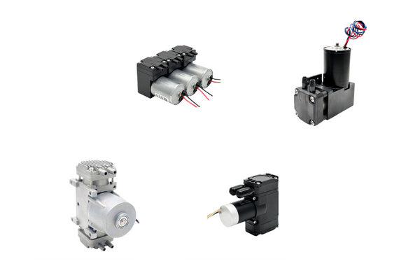 Custom DC vacuum pumps including dual-head, high-pressure and compact brushless models