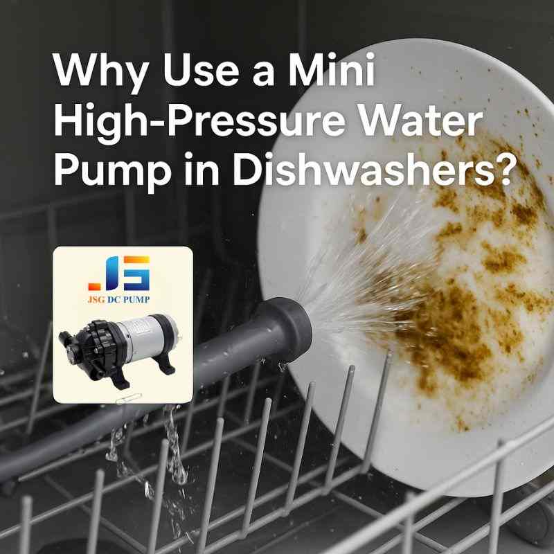 Mini high-pressure pump in dishwasher improving cleaning performance