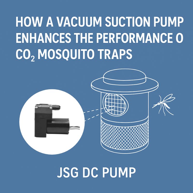 Vacuum suction pump and CO2 mosquito trap system illustration for JSG DC PUMP article