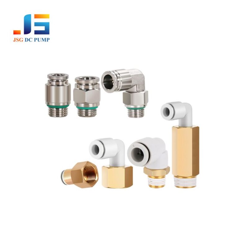 Metal fittings for vacuum suction pump tubing connections