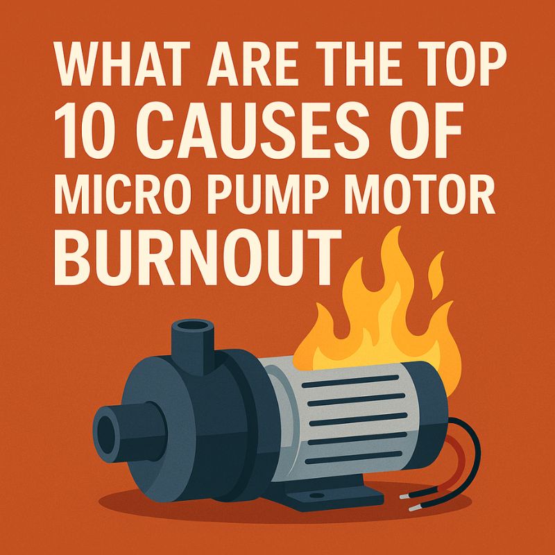 Micro pump motor burning with flames – causes of motor burnout illustrated