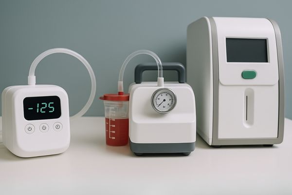 Real-world applications of DC vacuum pumps in medical devices including NPWT systems, surgical suction units, and diagnostic analyzers.