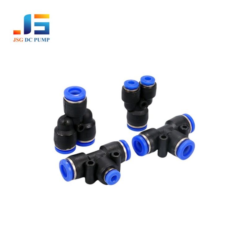 Plastic quick-connect fittings for diaphragm vacuum pump applications