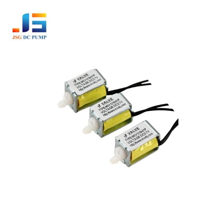 Solenoid valves for micro vacuum pump flow control