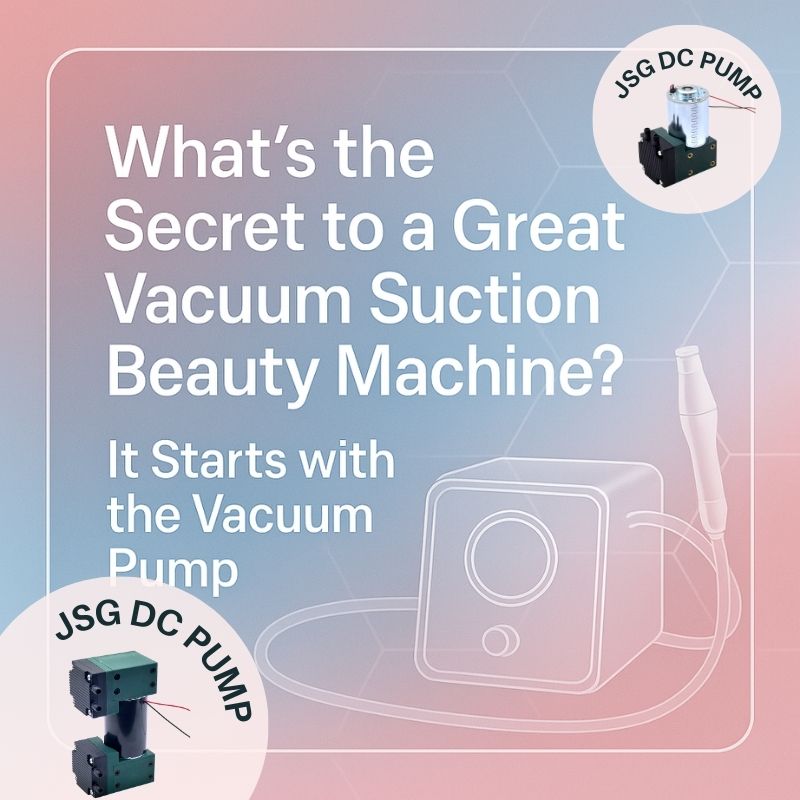 Vacuum suction beauty machine cover image with gradient background, text “What’s the Secret to a Great Vacuum Suction Beauty Machine? It Starts with the Vacuum Pump.”