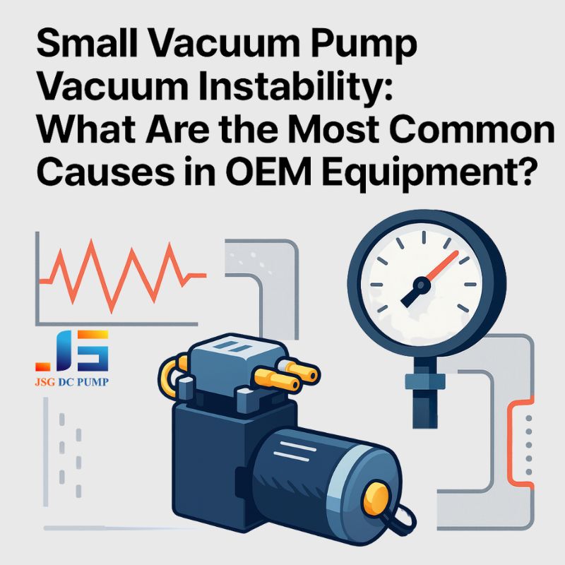 Small vacuum pump vacuum instability illustration showing gauge fluctuation and OEM system connections