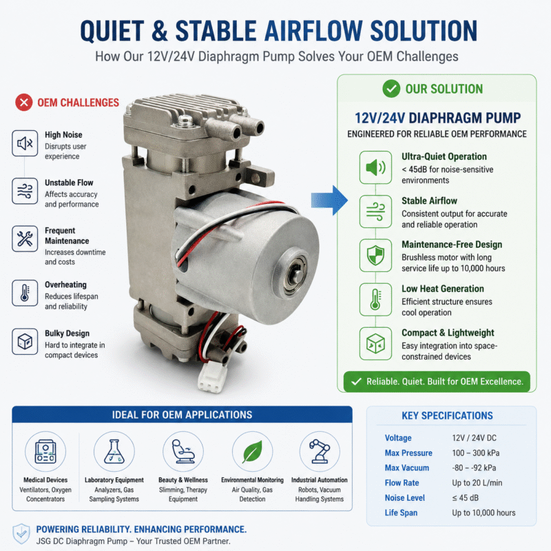 low noise brushless vacuum pump