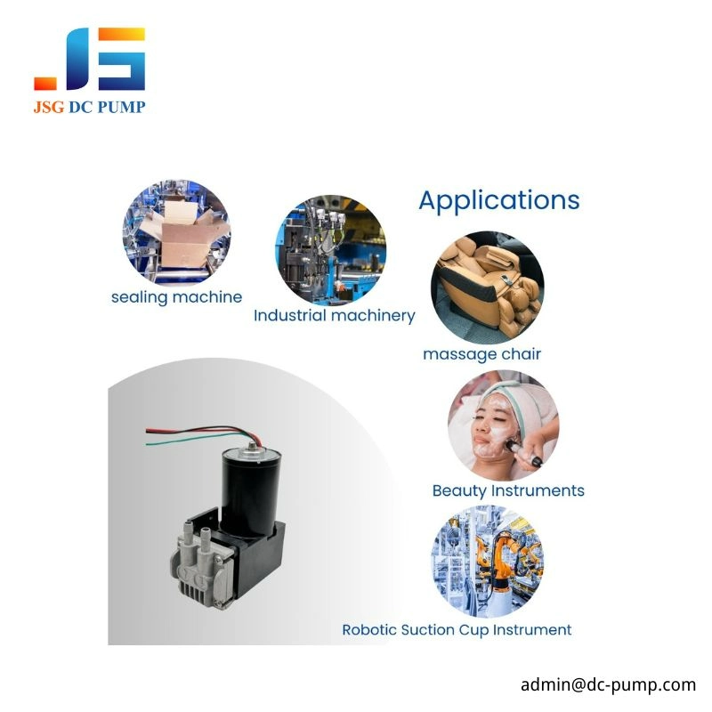 BD-07 Micro Piston Pump Applications BD-07 micro piston pump application display for sealing machine, industrial machinery, massage chair, beauty instruments and robotic suction cup systems