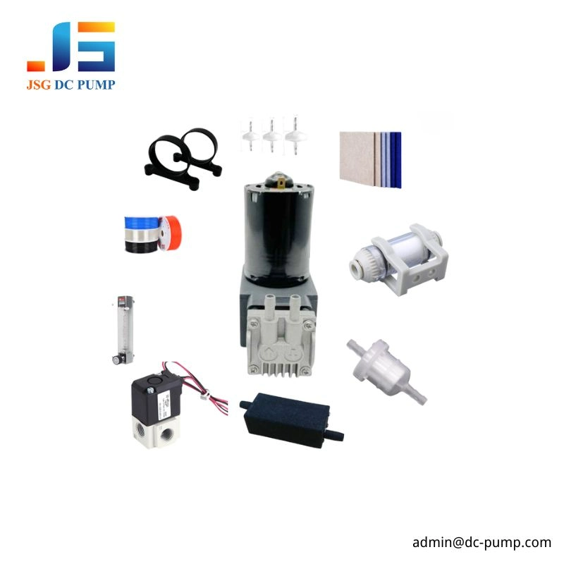 BD-079 DC Piston Pump Accessories BD-079 DC piston pump with customized accessories for OEM pressure and vacuum system integration