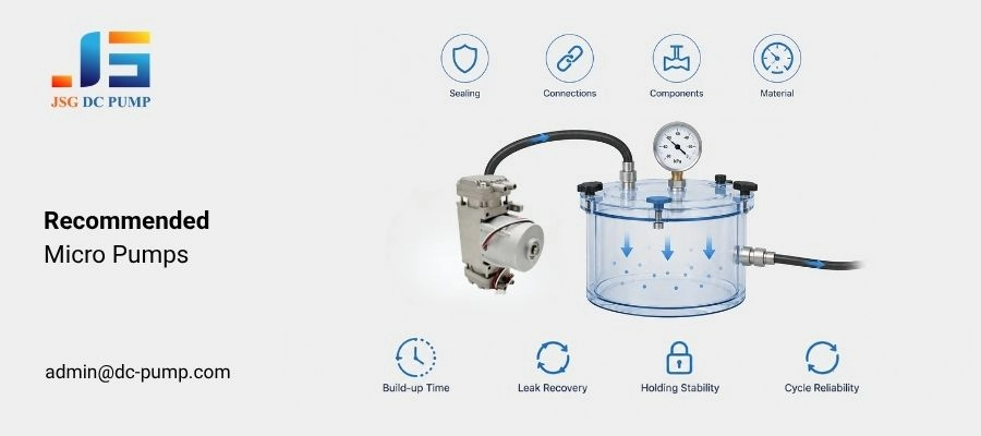 Micro pump airflow and pressure testing setup