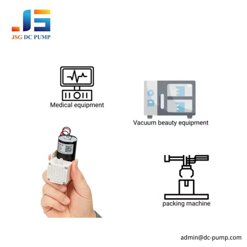 JSG04 Pump Application Examples Brushless mini diaphragm pump for medical equipment, vacuum beauty devices and compact packaging machinery