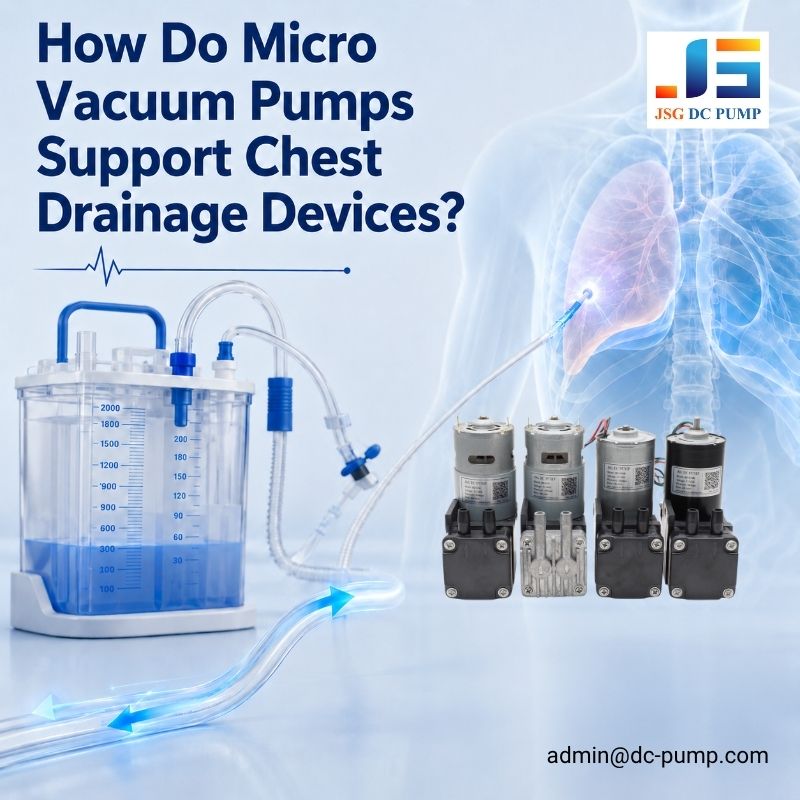 compact vacuum pump for chest drainage equipment