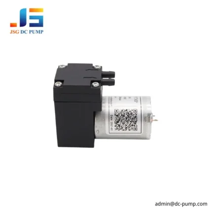 Side view of BD-02 brushed mini DC vacuum pump with compact diaphragm head and cylindrical motor for OEM devices