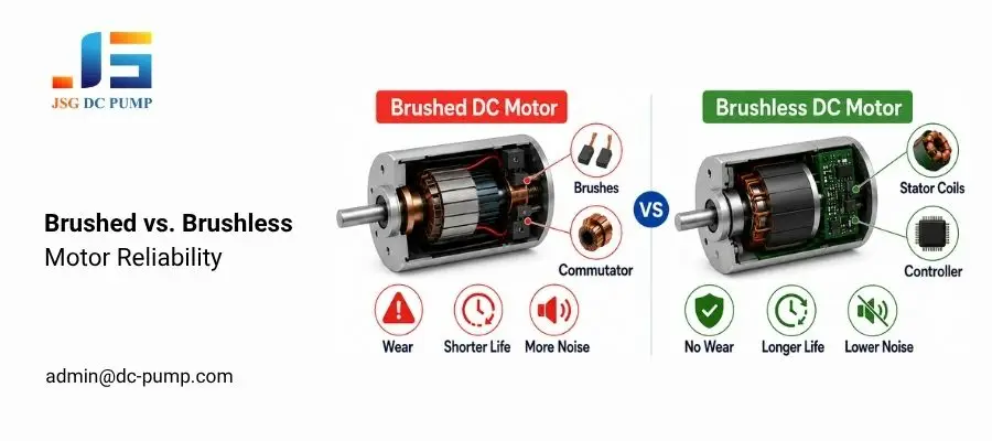 Brushed vs brushless DC motor reliability comparison for body sculpting vacuum pump applications