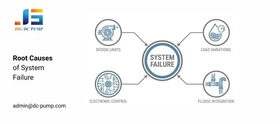 Diagram of design limits, load variations, electronic control, and fluidic integration