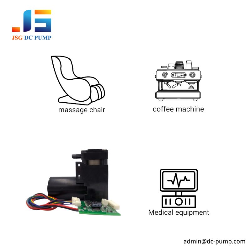 Mini Piston Pump Application Examples Mini piston pump application examples for massage chair, coffee machine, medical equipment, and compact OEM control systems.