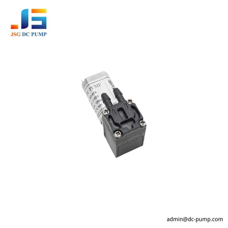 BD-01A/V-L mini DC air pump with compact brushed motor and dual gas ports