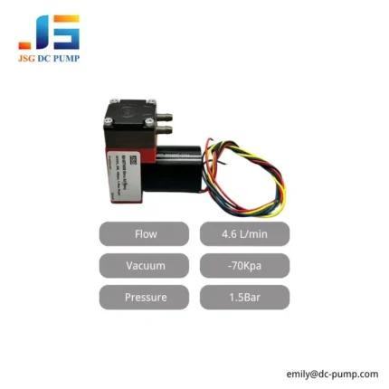 BD-05TVB-S performance data showing 4.6 L/min flow, -70 kPa vacuum, and 1.5 bar pressure.