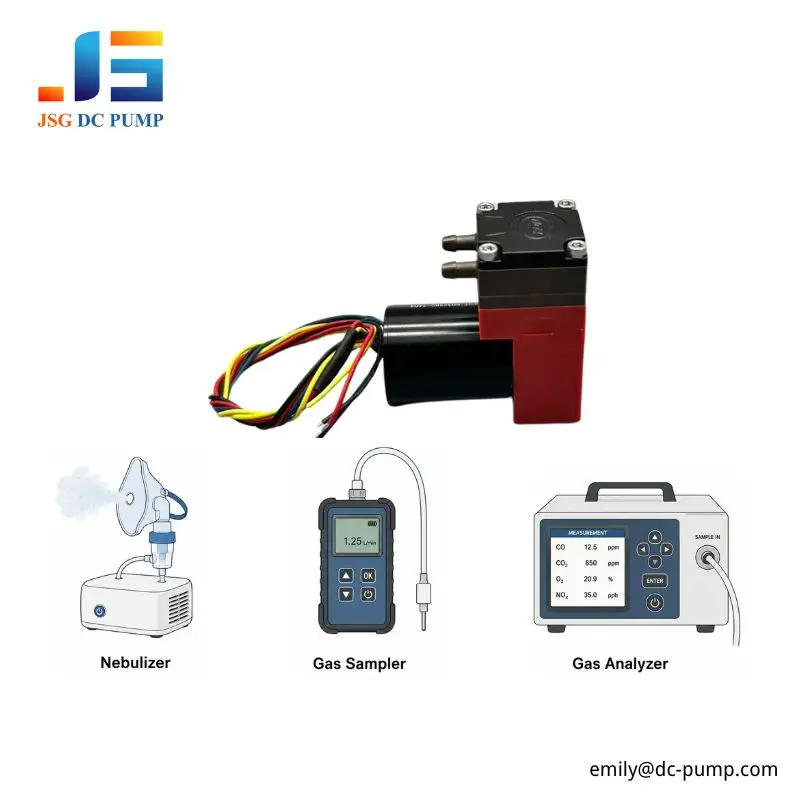 Brushless Diaphragm Pump Applications Brushless diaphragm pump applications in a nebulizer, gas sampler, and gas analyzer.