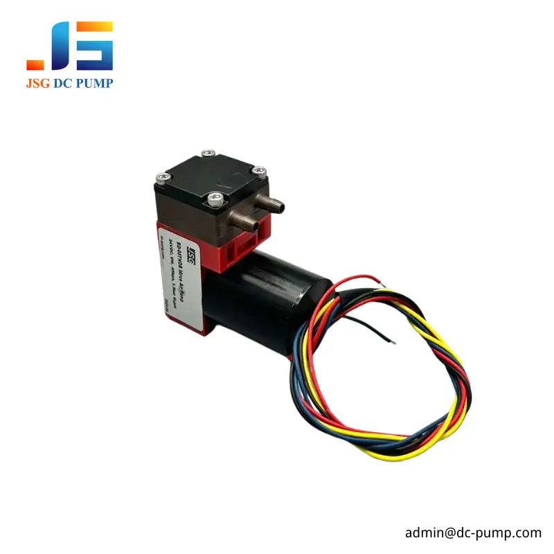 JSG05TVB-S brushless diaphragm pump with dual gas ports and a four-wire motor control cable