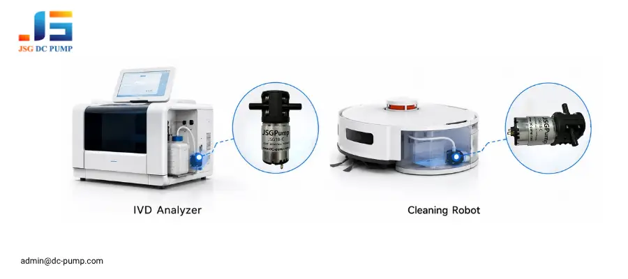 JSG18-C pump used for IVD analyzer waste drainage and cleaning robot wastewater transfer