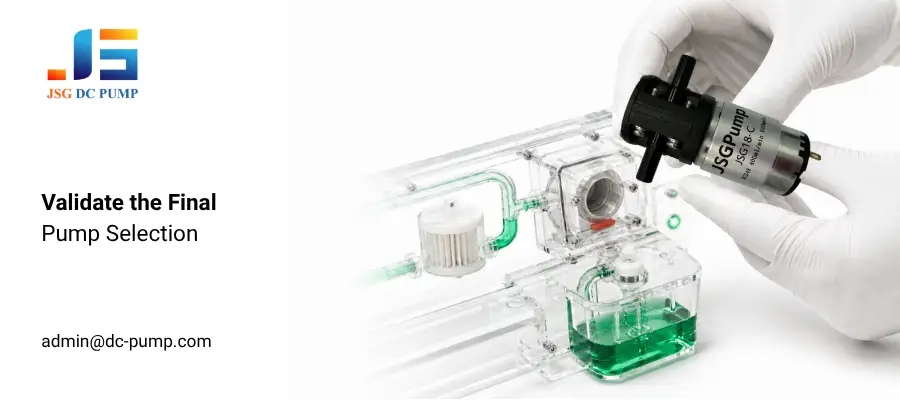 IVD waste liquid pump selected by loaded flow at the actual system working point