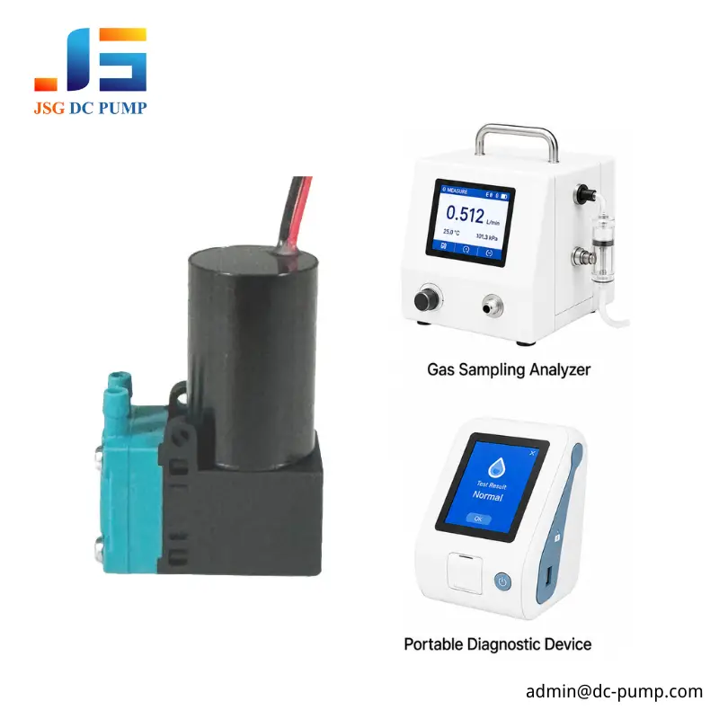 JSG16M Air Pump Applications JSG16M brushless DC air pump for gas sampling analyzer and portable diagnostic device