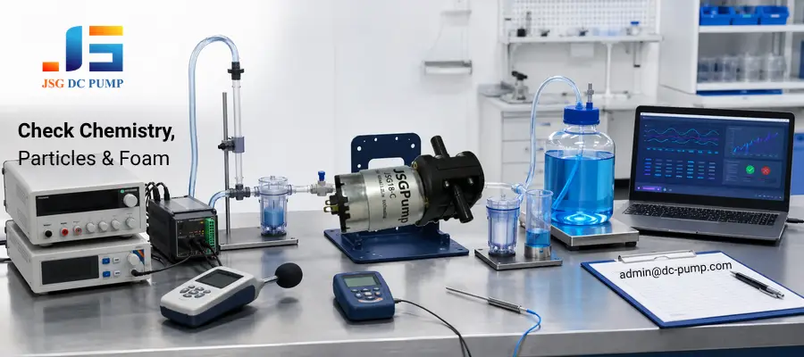 IVD waste liquid pump validation setup