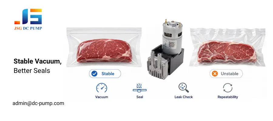 Stable and unstable food package sealing comparison