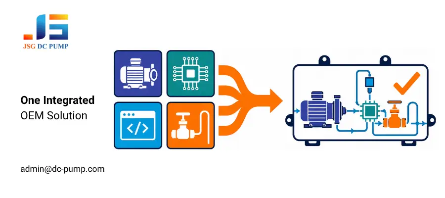 Integrated OEM pump solution combining pump, electronics, software, and fluid-path components