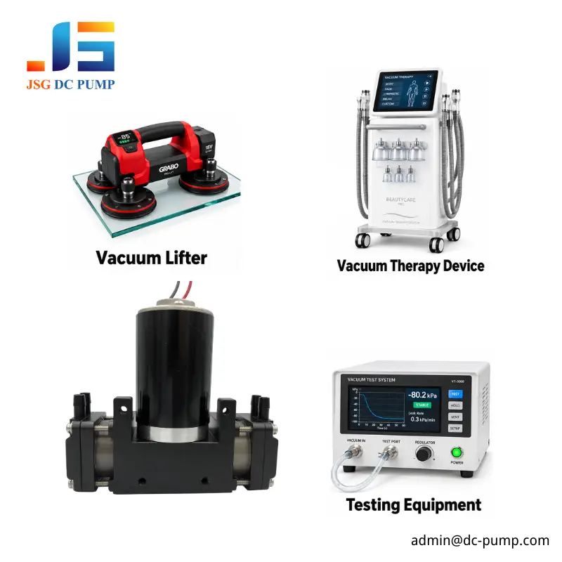 JSG08 Vacuum Piston Pump Applications JSG08 vacuum piston pump applications in lifting, vacuum therapy and testing equipment
