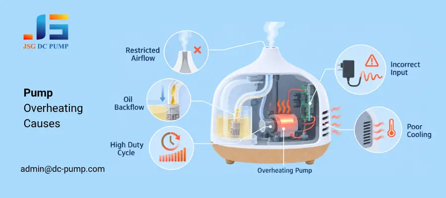 aroma diffuser pump overheating