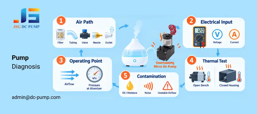 micro air pump thermal management