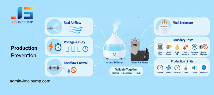 aroma diffuser air pump problems